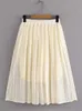 Skirts Plus Size Women's Clothing Lower Half Skirt Elastic Waist Lace Hem Dress Double Layered Opaque Large Hem Umbrella Lace Dress 230923