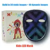 Party Masks Lysande LED -maskgestavkänning Face Chang Glowing Halloween Christmas Carnival Festival DJ Cosplay Supplies 230923