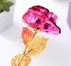 Moda 24k złota folia platowana róża kreatywne prezenty trwają na zawsze róża na miłośnik weselny walentynki prezenty domowe dekoracja kwiat sn874