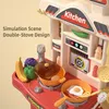 Kitchens Play Food Realistic Pretend Cooking Toy for Kids Chef Playset Kitchen Accessories Lights Sounds Toddles Girls Boys Ages 3 230922