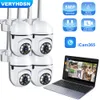 IP-kameror 5MP WiFi Camera Outdoor 4X Zoom 5G Wireless Security Protection Monitor AI Smart Tracking Surveillance Two-Way Audio 230922