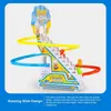 ElectricRC Animals Funny Baby Toys Electric Duck Track Slide Ducks Climb Stairs Toy Flashing Lights Music Roller er For Kids Boys Girls 230922