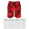 Męskie spodenki Red Leaf Board Summer Kanada Klon Runf Surf Short Pants Men Szybkie suszenie wzorca mody ponadwymiarowe pnie plażowe