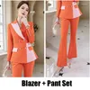 Kvinnors kostymer Fashion Orange Blazer Women Business Ladies Jacket Work Office Uniform Styles ol