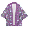 Abbigliamento etnico Cardigan giapponese Sciolto Donna Uomo Cosplay Yukata Harajuku Tradizionale Samurai Stampa floreale Kimono Plus Size 6XL Haori