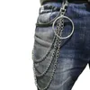 Nyckelringar Tre lager Big Ring Pendant Key Chain Punk Trousers Hipster Chains Street Pant Keychain Hiphop Portachiavi Kpop Accessories