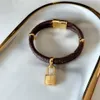 Bransoletka designerska kobieta z logo marka luksusowa bransoletka biżuterii z metalową głową blokującą Bracelets Bransoletki Wysokiej klasy C264I