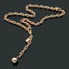 Pendant Necklaces Titanium Steel T 18K Gold Plating HardWear Lock U-shaped Men Women Thick Chain Necklace fashion262g