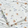 Blankets Cartoon Print Baby Swaddles Wrap Breathable Cotton Blanket Infant Sleeping Bag Comfortable Bedding Crib Accessories