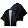 Vêtements ethniques Dégradé Floral Imprimé Traditionnel Kimono Cosplay Cardigan Haori Beach Yukata Streetwear Femmes Hommes Chemises