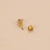 Stud Earrings 1Piece Zircon Stainless Steel Ear Studs Sleep Free For Women Fashion Rose Gold Plated Black Color