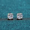 Boeycjr 925 Classic Silver 0 5 1 1 5CT F Color VVS Fine Jewelry Diamond Stud Earring med Certificate for Women Gift 210609224U