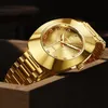 Dameshorloges LIEBIG Luxe Ovaal Gouden Roestvrij Staal Quartz Horloge Dames Heren Casual Vrouwelijke Mannelijke Klok Waterdicht Horloge Relogio Feminino 230922