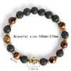 2pcs set Mens Bracelets Lava buddha bracelet For Men Natural Stone Beads Gift Religion Yoga pulseras pulseira masculinaGift holid263c