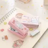 Staplers Mini Stapler Set with Staples Cute Rabbit Bear Paper Binder Stationery Office Binding Tools School Supplies 230923