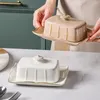 Ensembles de vaisselle Beurrier Assiette Chic Couverts en plastique Porte-dessert Céramique Récipient à fromage