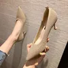 Dress Shoes Women Pumps Summer Comfortable Triangle Heeled Party Shoes Stiletto Sexy Single High Heel Shoes Mesh Breathable Women Shoes 230922