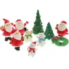 Garden Decorations 10 Pcs Micro Landscape Ornament Miniature Christmas Tree Figurines Xmas Accessories Resin Elder