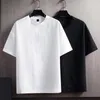 Camisetas de hombre Camiseta holgada sólida de manga corta de verano