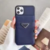 Designer Phone Cases for iPhone 14 13 12 11 Pro Max Black Letter Leather Leather Mobile Cover Bracket حامل بطاقة CASE POCKED HLSKY-3 CXG92314