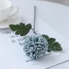 Flores decorativas 5 pçs bola de seda artificial buquê de crisântemo para arco de casamento casa ornamental vaso decoração acessórios flor falsa