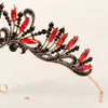 Grampos de cabelo Efily Moda Estrela Coroa Cor Vermelha Strass Tiaras e Coroas Para Mulheres Acessórios Prom Headpiece Jóias Presentes