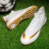 Sapatos de segurança homens sapatos de futebol profissional unisex tornozelo botas chuteiras grama treinamento jogo tênis futsal profissional antiderrapante macio 230923