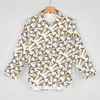 Damskie bluzki ptaki drukują bluzka latające dzikie bażanty nowoczesny wzór swobodny koszulka streetwearna letnia długie rękawy duże topy