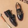 New Luxury Fashionn a punta stile europeo Monk Strap Scarpe da uomo Mocassini casual Abito formale Calzature Scarpe da lavoro Masculino per ragazzi Stivali da festa