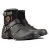 Trabajo de la calidad del tobillo 125 con cremallera de vaquero para hombres altos Motos de motocicleta Fashion Boots Western Boots Plus Tamaño 39-48 230923 371