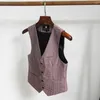 남성용 조끼 양복 조끼 영국인 한국 패션 슬림 한 작은 캐주얼 얇은 정장 봄 가을 무자비한 민소매 재킷 사무실 의류