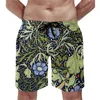 Mäns shorts Floral Damask Board Gold och Red Cute Beach Men Design Running Surf bekväma stammar gåva