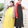 Chubasqueros universales para lluvia, chaqueta con diseño de cuerda, empalme multifuncional de EVA, impermeable con capucha para adultos, conjunto