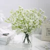 Decorative Flowers 1 Bundle Artificial White Gypsophila Imitation Plastic DIY Babysbreath Floral Bouquet Home Wedding Decor