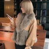 Womens Fur Faux XPQBB Winter Coat Woman Korean Fashion Pu Leather Patchwork Jackets Damer Långärmad krage Outwear 230922