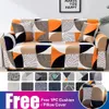 Stuhlhussen Yeahmart Stretch-bedrucktes Sofa 1-, 2-, 3-, 4-Sitzer-Couchbezug für Wohnzimmer, Schonbezug, L-förmiger Möbelschutz 230923