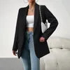 Frauen Anzüge Tops Mantel Temperament Pendler Blazer Regelmäßige Ärmel Kragen Einfarbig Dünne Jacke Frauen Kleidung