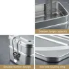 Dinnerware 1 PCS Double Layers Bento Student Container Snack Storage Box Anti-Leak Fruits