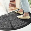 Carpet Rubber Scrape Door Mats Outdoor Indoor Semicircle Dirt Trapper Mat Non Slip Doormat for Entrance Home Floor Entry Rug 230922