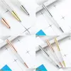 Ballpoint Pens Оптовая 3pcs Diamond Crystal Ring Wedding Office 0,7 мм индивидуальные канцелярские товары для металлического подарка1 Drop Otq1t