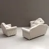 Puppen 3 Stück 1/12 Miniatur gestreiftes Sofa Modell mit Kissen Wohnzimmer Dekoration Puppenhaus Möbelzubehör 230922