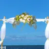 装飾花ウェディングアーチテーブルセンターピース牡丹の花輪バックドロップフローラルアレンジメントガーランドドアオフィスホームアレンジイベント