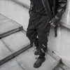 Herrbyxor Houzhou Black Cargo Pants Men joggers lastbyxor för män som japanska streetwear hiphop hippie techwear gothic band 230922