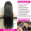 Human Chignons 13x4 Bone Straight Spets Front Wig 30 40 Inch Hair Wigs For Women 13x6 Brasilian 360 Frontal 230922