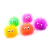 Halloween Supplies Glowing Hedgehog Ball Flashing Elastic Glow Hair Balls Bouncing Rubber Toy Light Up Flash Toys Party Kids 230922