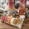 Andere evenementen Feestartikelen Kerst Wijnfleshoes Kerstman Champagne Tasje met trekkoord Tafeldecoratie Jaar Kerst Navidad-cadeaus 230923