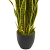 Decorative Flowers 33" Sansevieria Artificial Plant Green