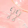 Hoop Earrings KOFSAC Summer Refreshing Zircon Water Droplets For Women Simple 925 Silver Earring Jewelry Fashion Lady Girl Gift