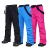 Pantalons de ski Pantalons de ski hommes et femmes en plein air coupe-vent imperméable chaud Couple pantalons de neige hiver Ski Snowboard pantalon hiver cyclisme Camping 230922