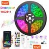 LED Strips WS2811 RGB Strip RGBIC FESTOON TAPE LIGHT 12V LAMP DREAMCOLOR الأشعة تحت الحمراء/Bluetooth/WIFI التحكم مع Alexa للحصول على ديكور الغرفة Dro Dhksj